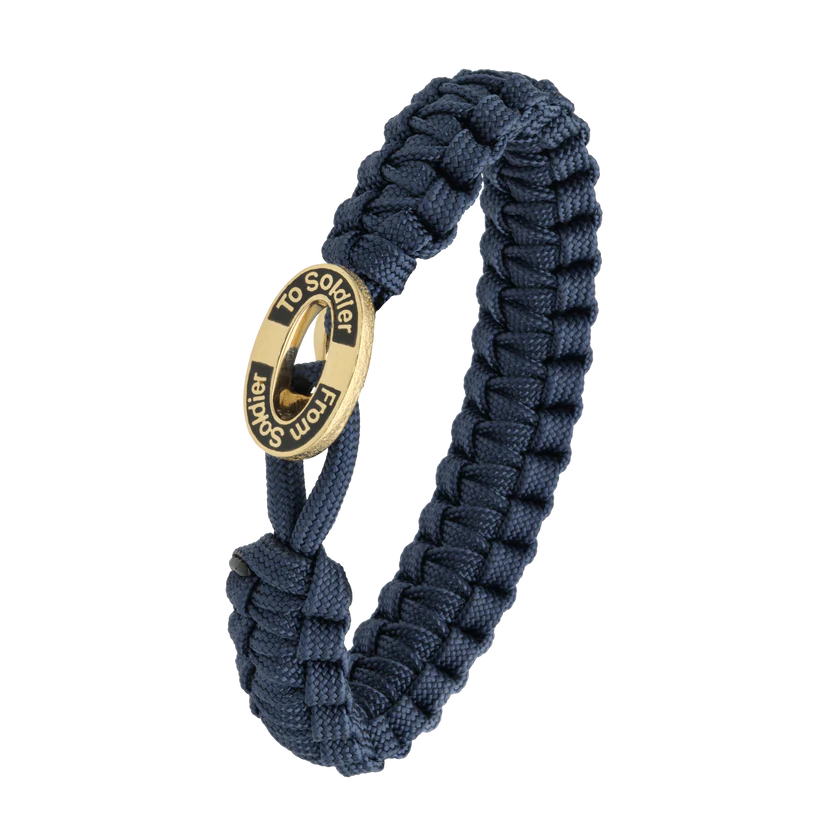 From Soldier to Soldier armbånd m. forg lås m. sort tekst