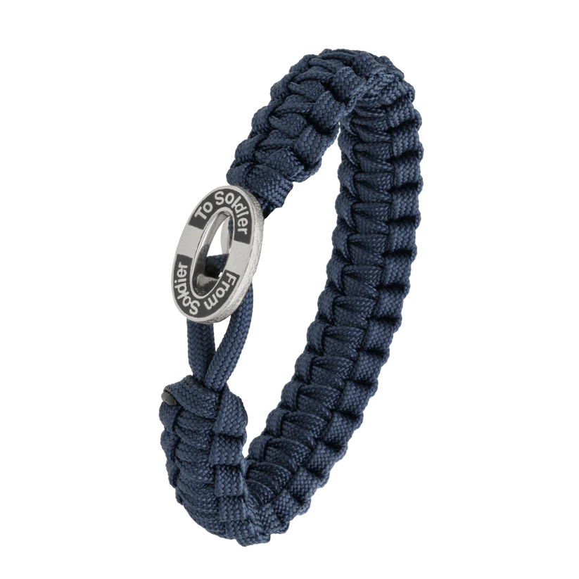 From Soldier to Soldier armbånd m. sølv lås m. sort tekst