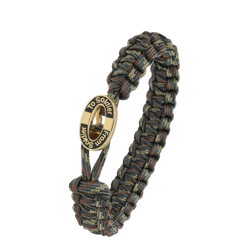 From Soldier to Soldier armbånd m. forg lås m. sort tekst