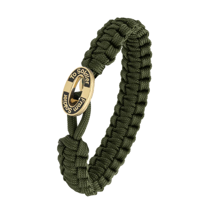 From Soldier to Soldier armbånd m. forg lås m. sort tekst