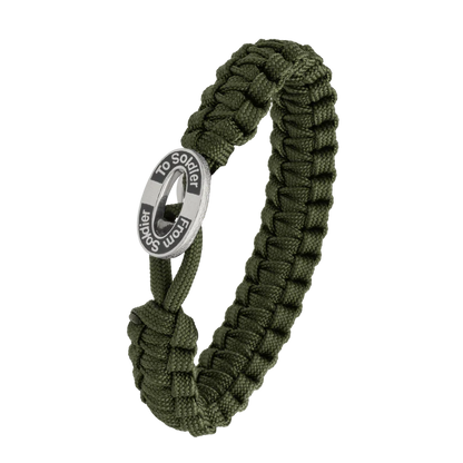 From Soldier to Soldier armbånd m. sølv lås m. sort tekst