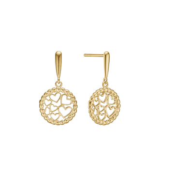 Aagaard ørehænger af små sammensatte hjerter