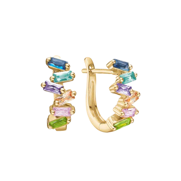 Aagaard ørestikker m. farvede zirkonia