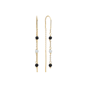 Aagaard ørehænger m. onyx og amazonite