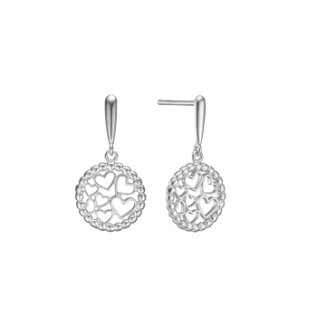 Aagaard ørehænger af små sammensatte hjerter