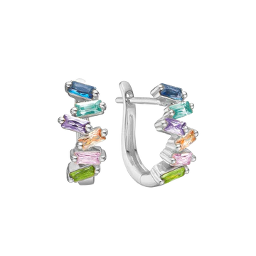 Aagaard ørestikker m. farvede zirkonia