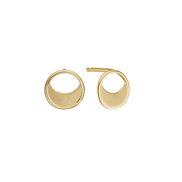 Aagaard 8 kt. riflede guld ørestikker