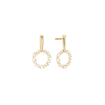 Aagaard ørehængere med zirkonia i forgyldt sølv