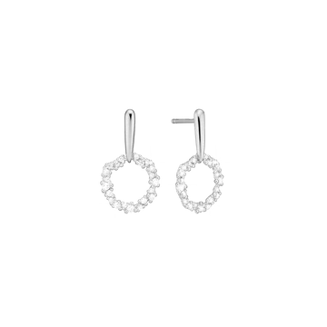 Aagaard ørehængere med zirkonia i forgyldt sølv