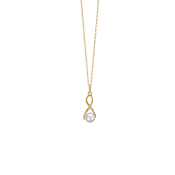 Aagaard halskæde med ferskvandsperle i 8kt