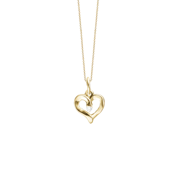 Aagaard 8 kt. hjerte guldhalskæde