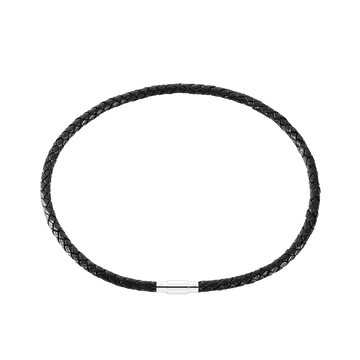 Aagaard herre halskæde i sort læder