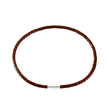 Aagaard herre halskæde i brunt læder