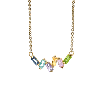 Aagaard halskæde m. farvede zirkonia