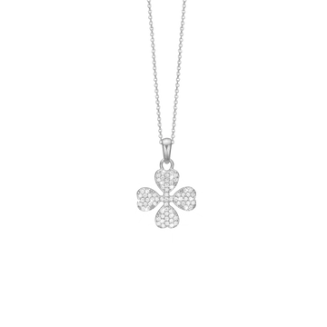 Aagaard halskæde firkløver med zirkonia