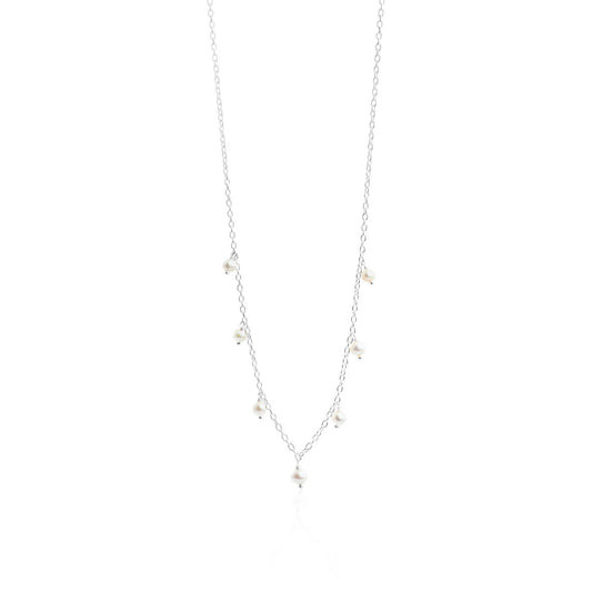 Susanne Friis Bjørner Anker halskæde hvid ferskvandsperle