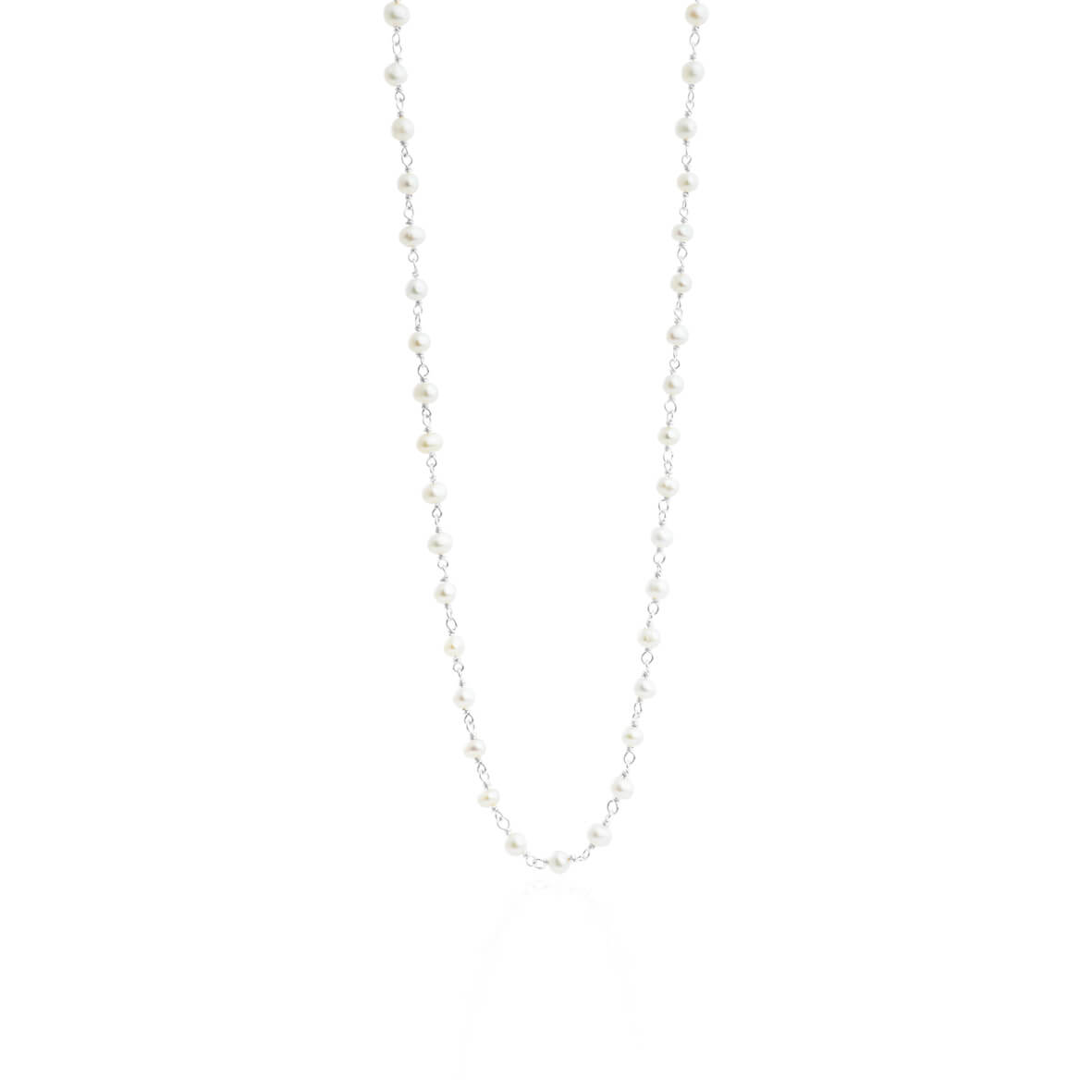 Susanne Friis Bjørner Viklet halskæde med hvide ferskvandsperler