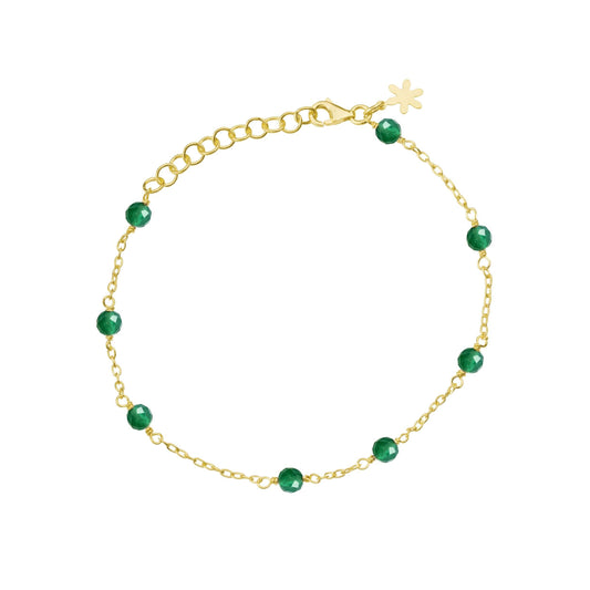 Susanne Friis Bjørner - Armbånd anker med grøn agat