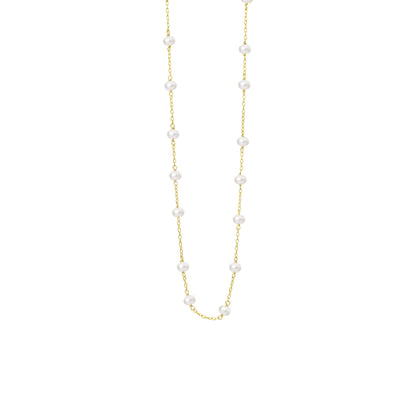 Susanne Friis Bjørner Anker halskæde anker med hvide ferskvandsperler