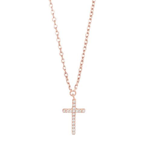 Joanli Nor halskæde kors m. klare sten