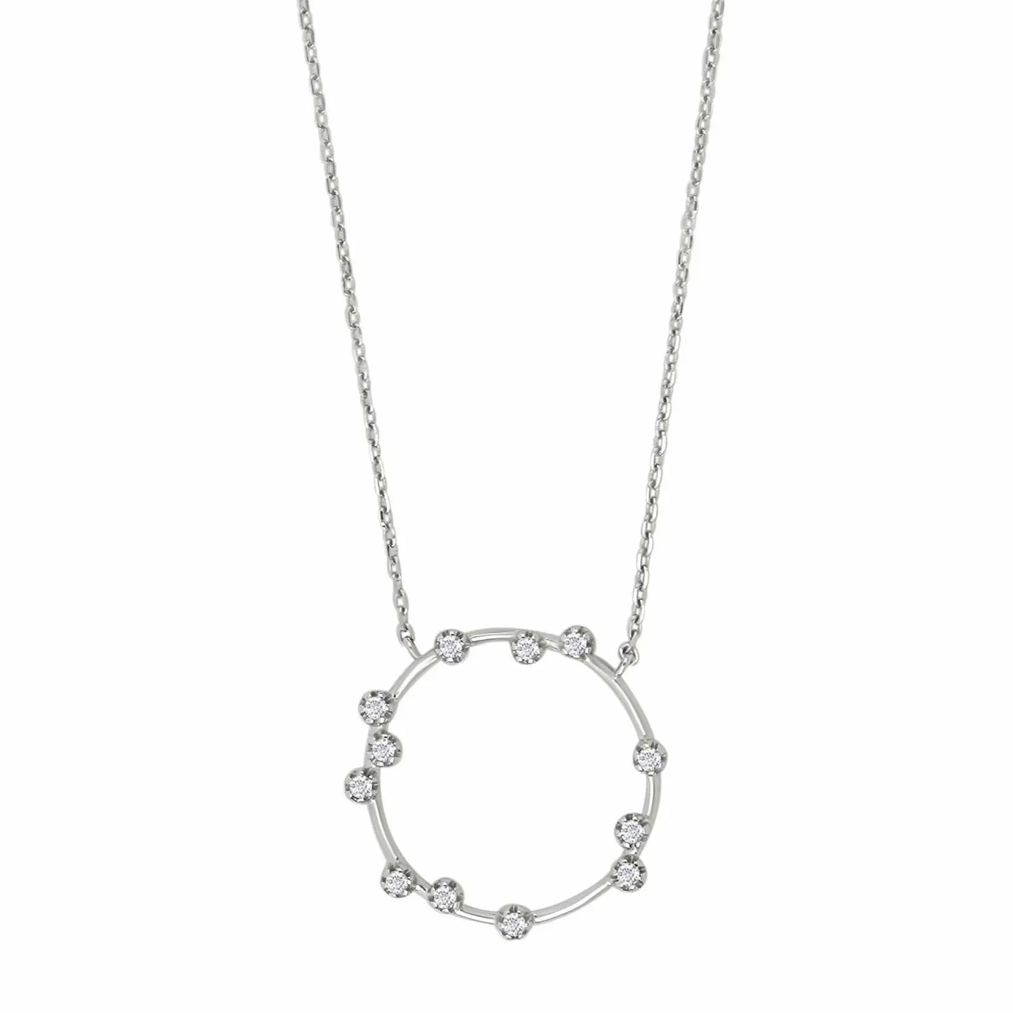 Joanli Nor Nananor halskæde i rhd. sølv og fg. sølv m. zirkonia