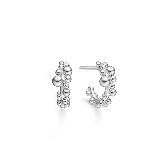 Mads Z Bubbles sølv ørestik/halv creol