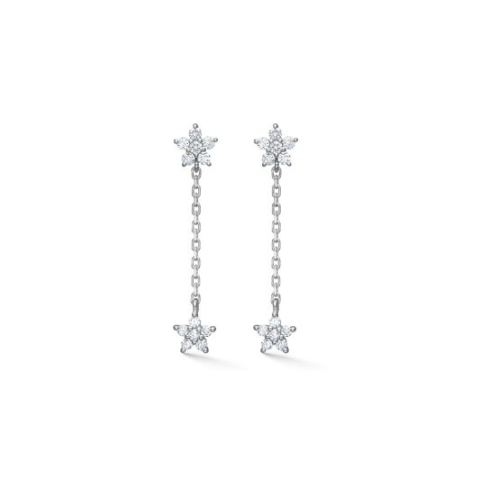 Mads Z Céleste øreringe i sølv med zirkonia – elegante stjerneøreringe
