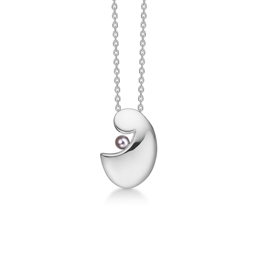 Mads Z Mother/Child sølv halskæde m. perle (small)