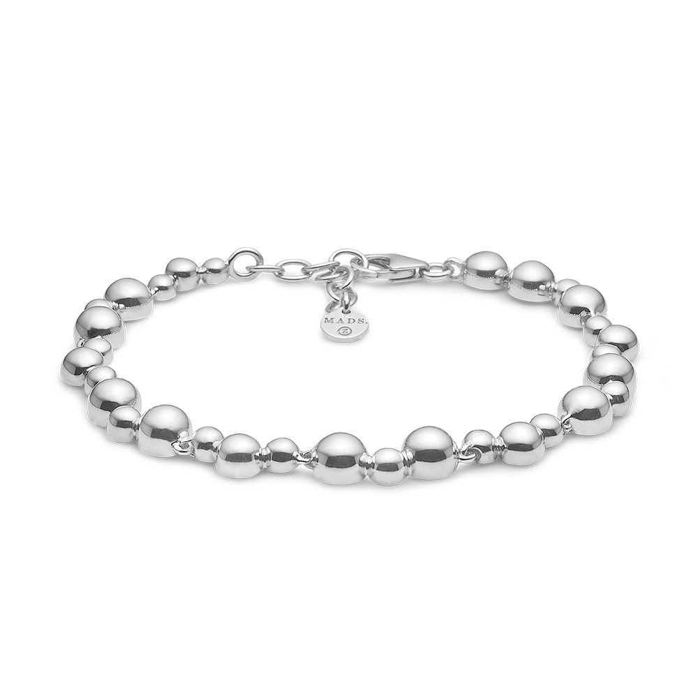 Mads Z Embedded Ball sølv armbånd