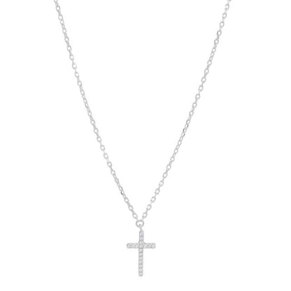 Joanli Nor halskæde kors m. klare sten