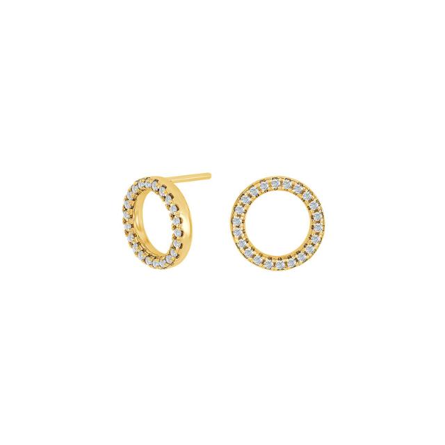 Joanli Nor cirkel ørestikker 10 mm m. klare sten