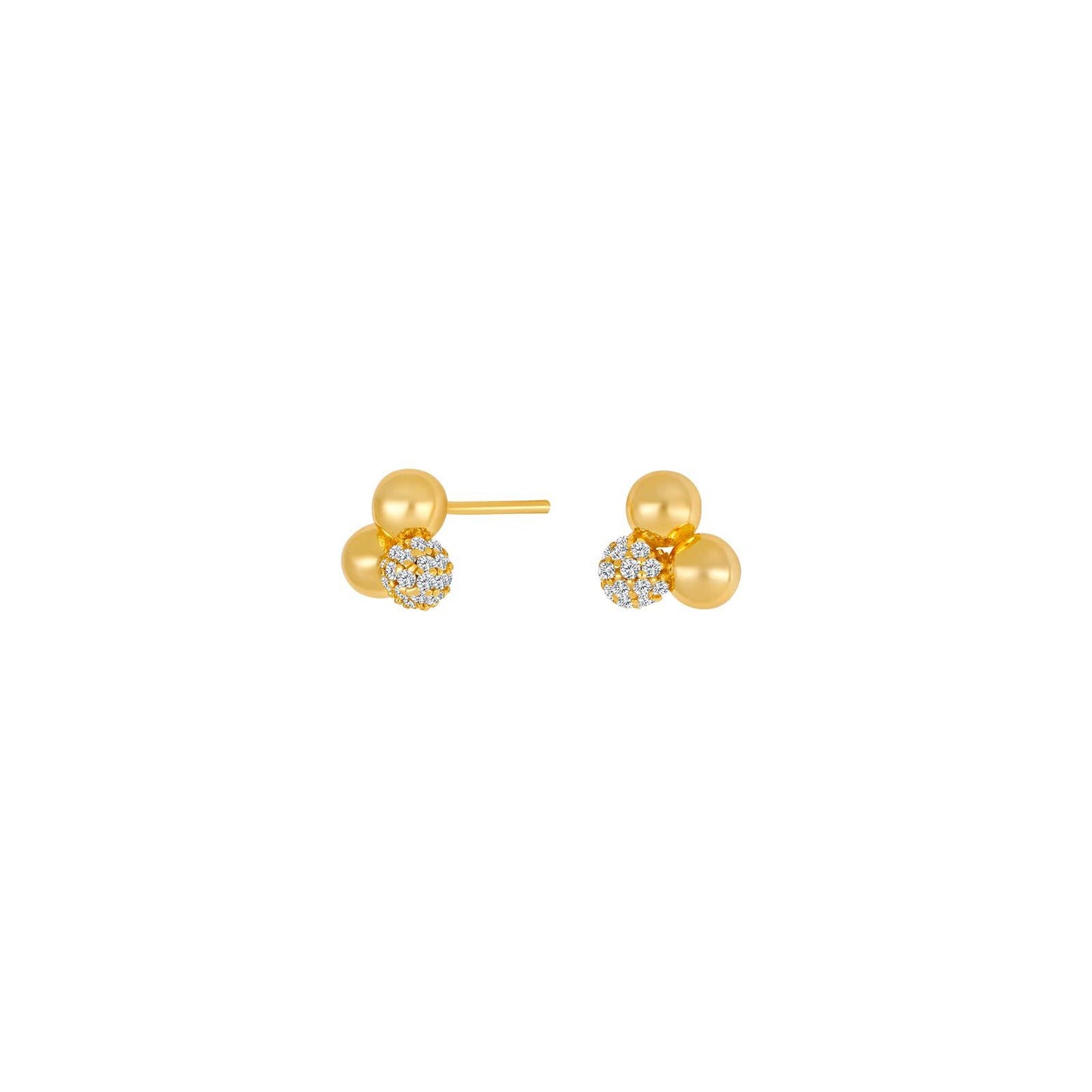 Forgyldt sølv ørestikker 3 OLINANOR