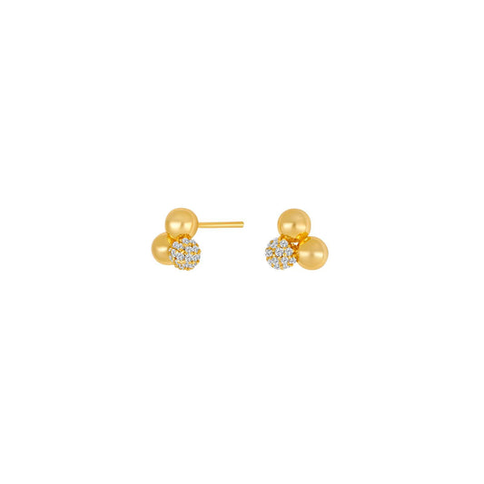 Forgyldt sølv ørestikker 3 OLINANOR