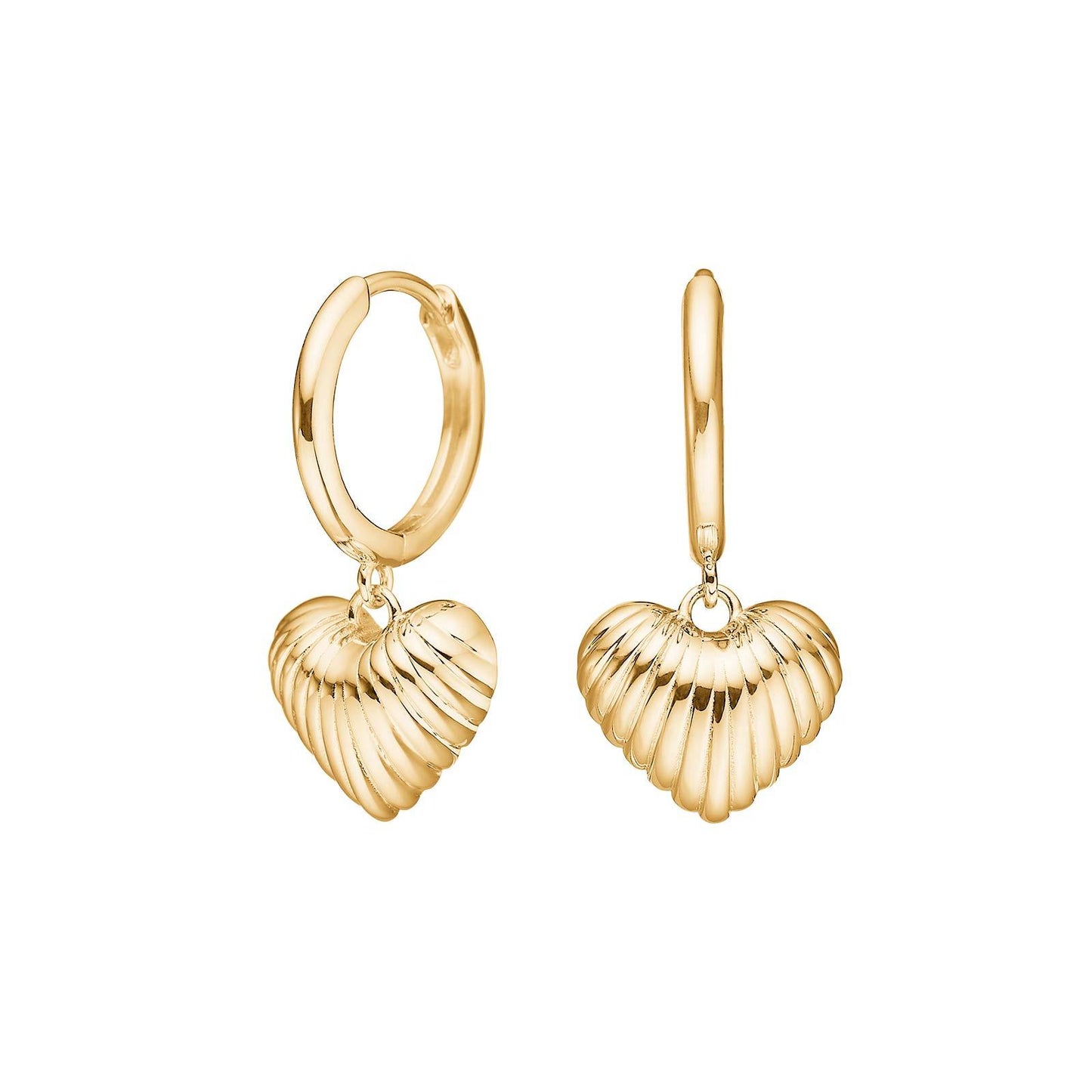 Rhd. sølv ørehængere med hjerte BREEZE52