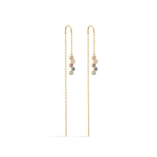 Mads Z Dido 8 kt øreringe m. farvede zirkonia