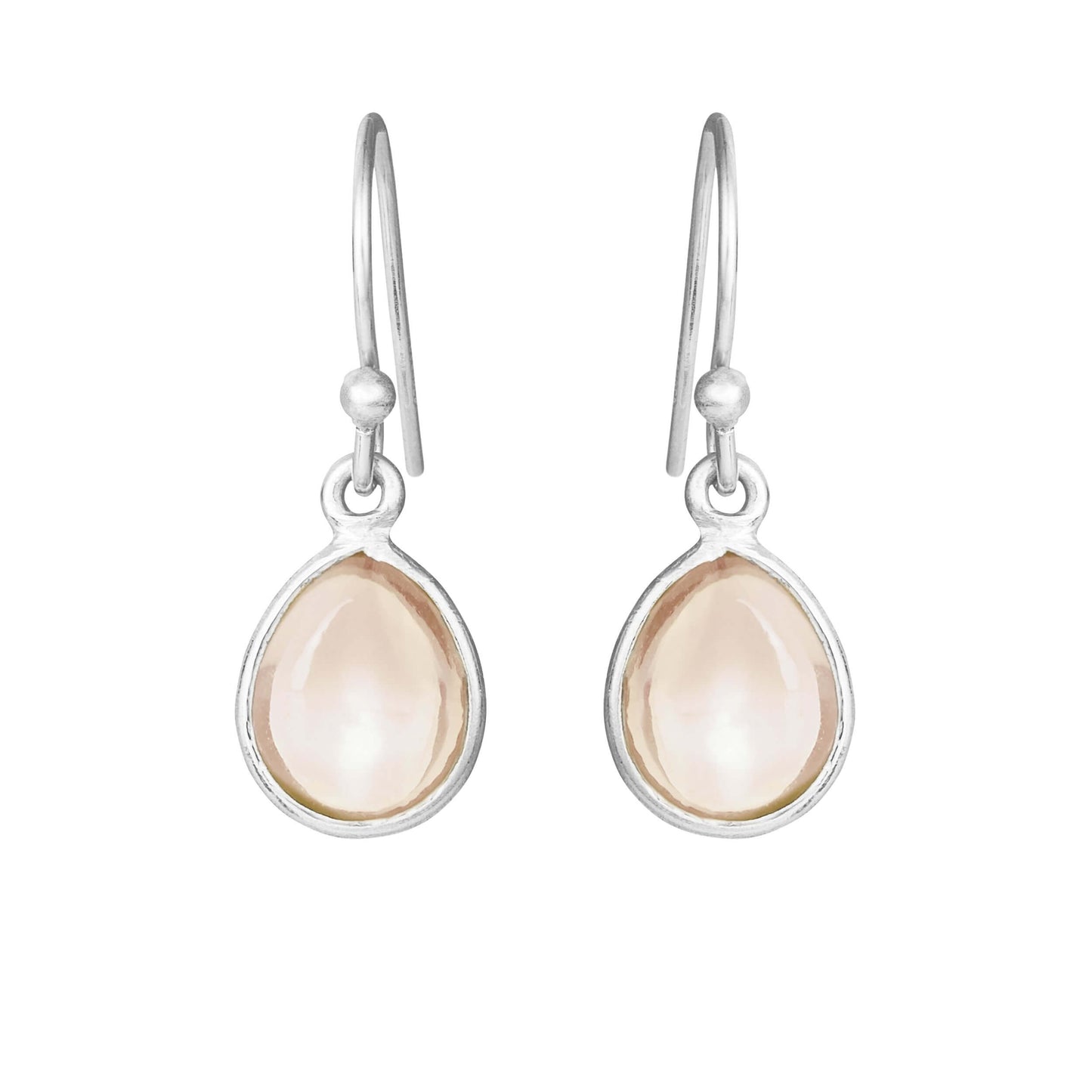 Susanne Friis Bjørner - Ørering m dråbe cabochon morganit krystal