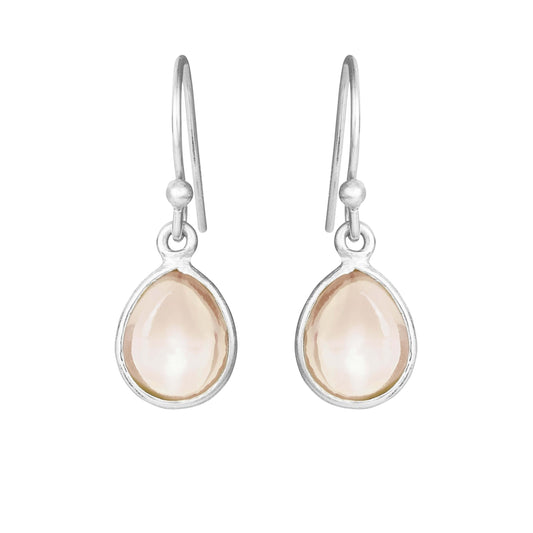 Susanne Friis Bjørner - Ørering m dråbe cabochon morganit krystal