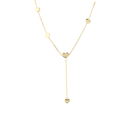 Aqua Dulce Karla Y-halskæde m. hjerter