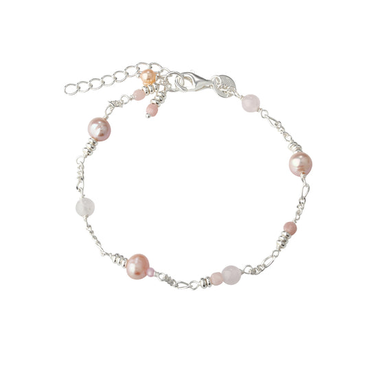Aqua Dulce Grace armbånd med rosa perler