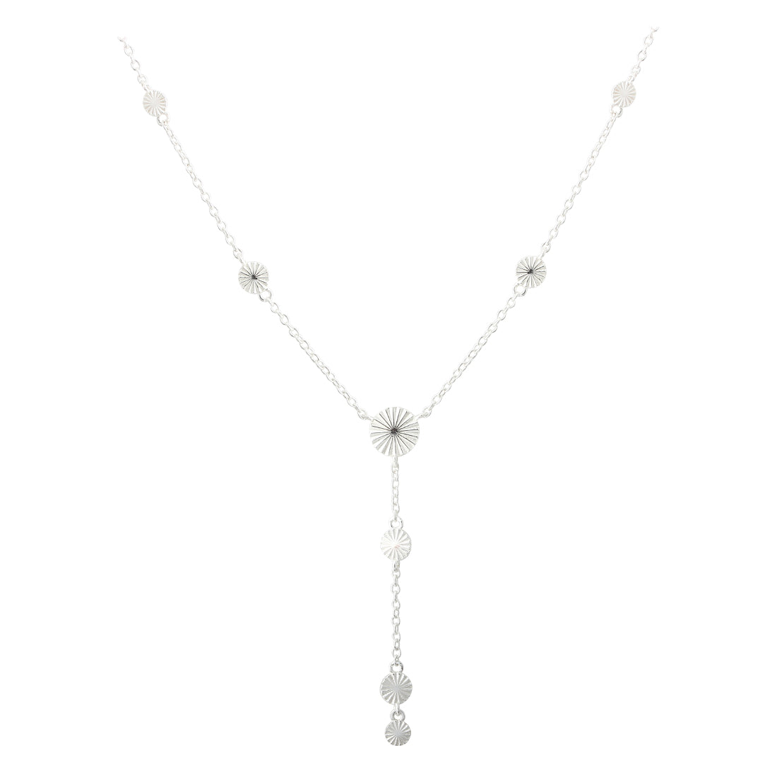 Aqua Dulce Line Y-halskæde med elegante små mønter