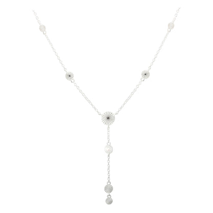 Aqua Dulce Line Y-halskæde med elegante små mønter
