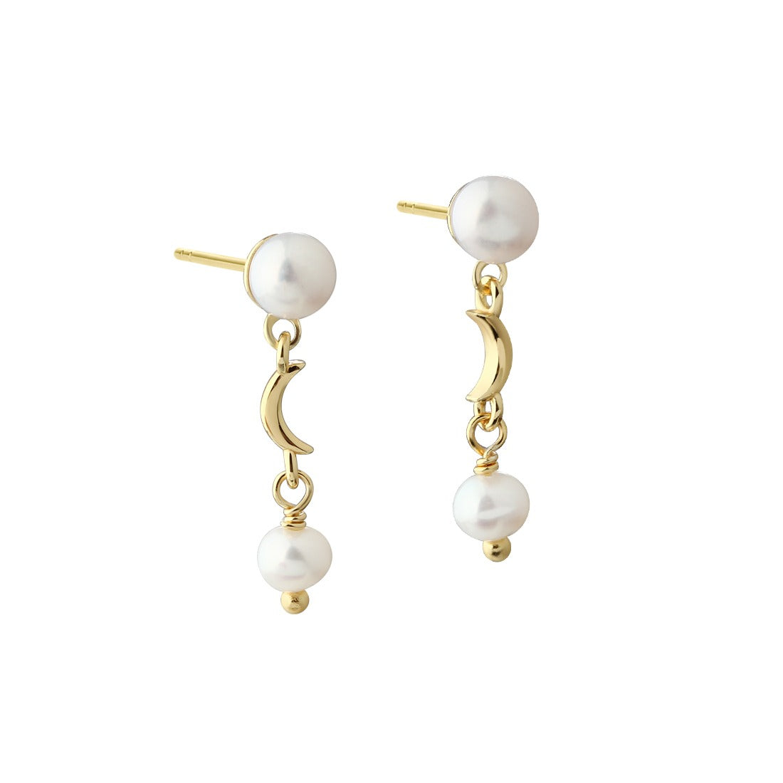 Aqua Dulce Pearl Moon øreringe