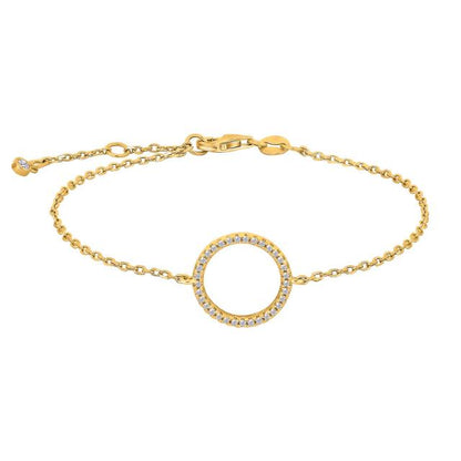 Joanli Nor armbånd cirkel m. klare sten