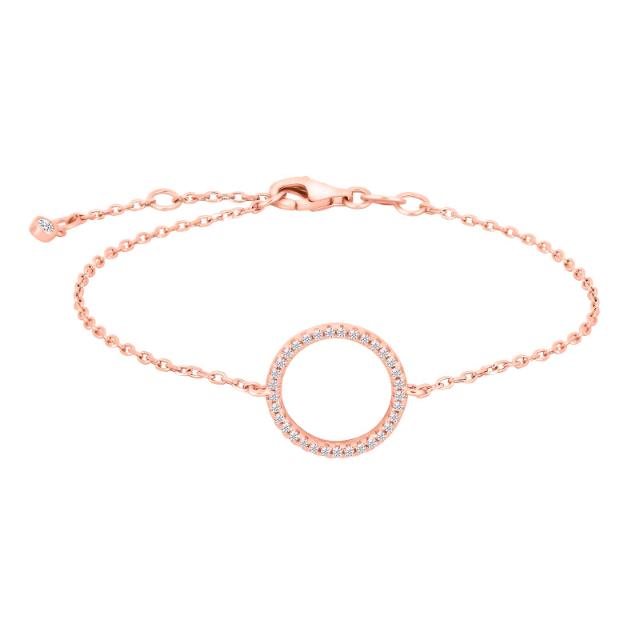 Joanli Nor armbånd cirkel m. klare sten