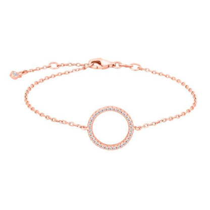 Joanli Nor armbånd cirkel m. klare sten