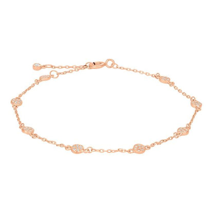 Joanli Nor armbånd runde plader m.klare sten