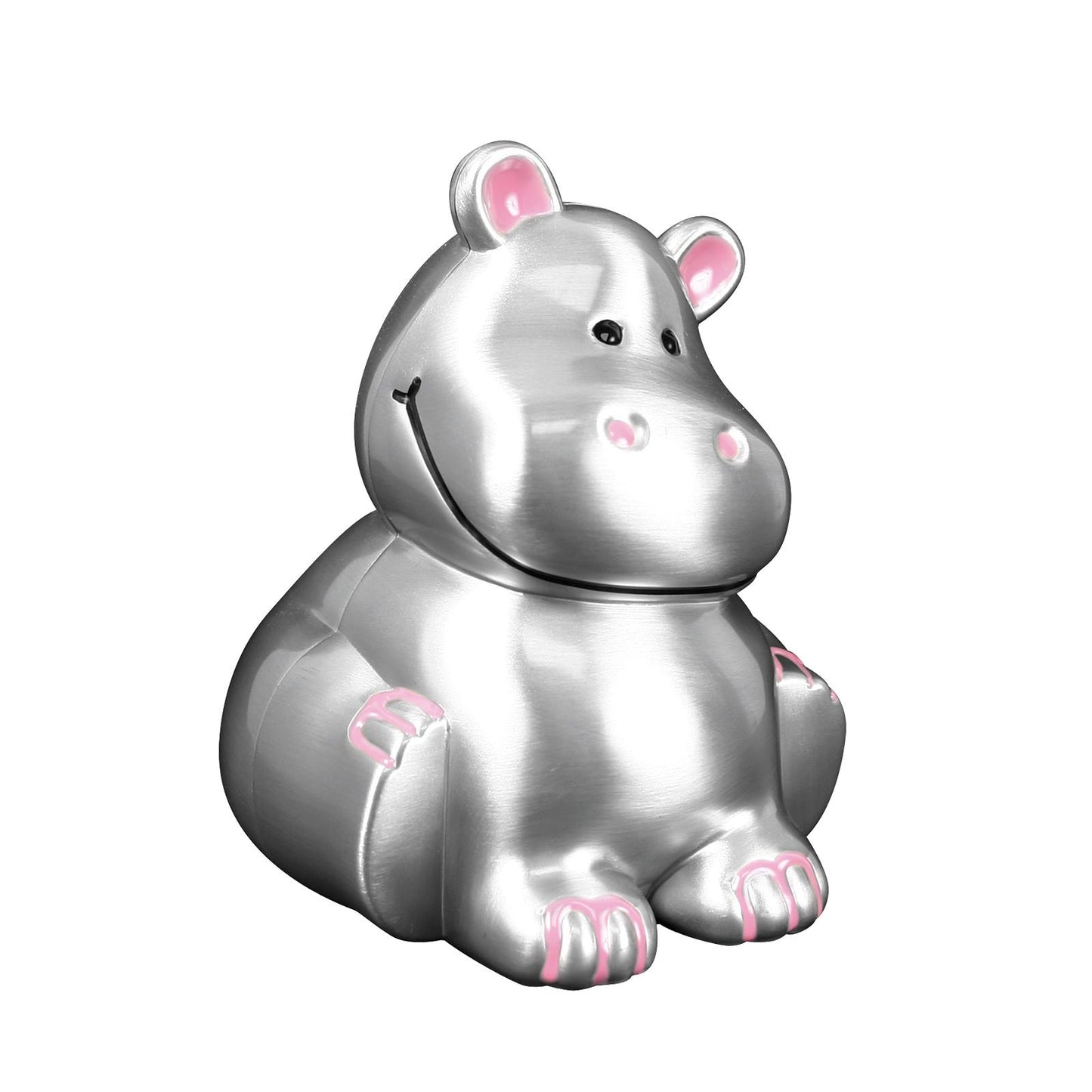 NOA Fortinnet sparebøsse flodhest m. lyserøde/blå øre