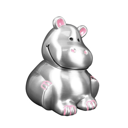 NOA Fortinnet sparebøsse flodhest m. lyserøde/blå øre