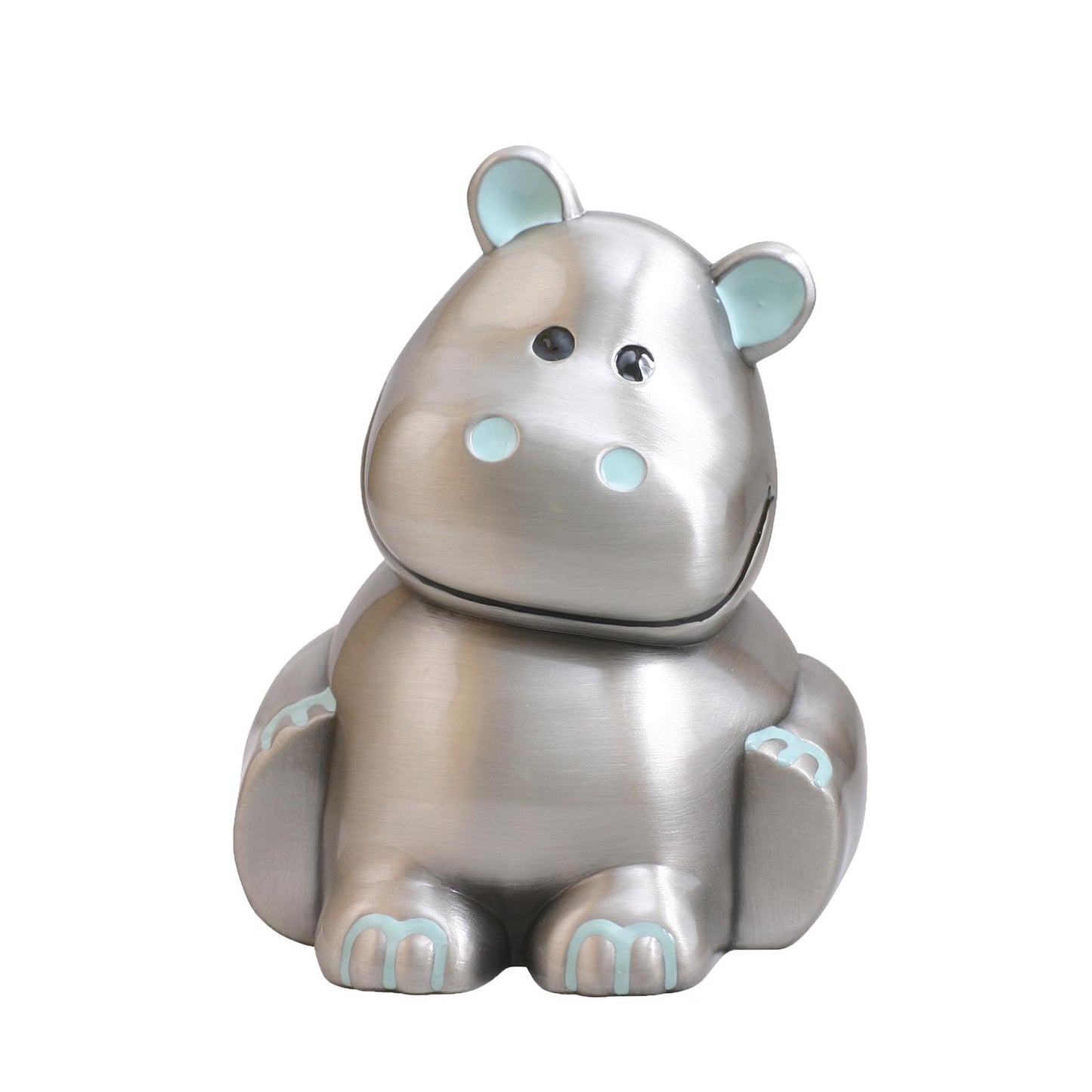 NOA Fortinnet sparebøsse flodhest m. lyserøde/blå øre