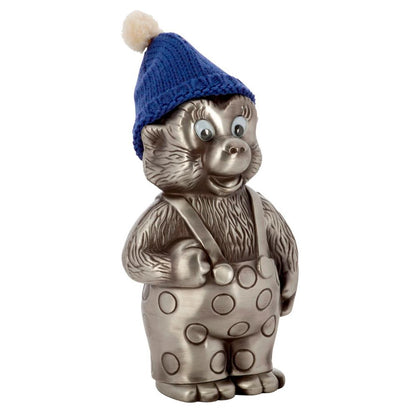 NOA fortinnet / forkromet Rasmus Klump sparebøsse m. blå hue